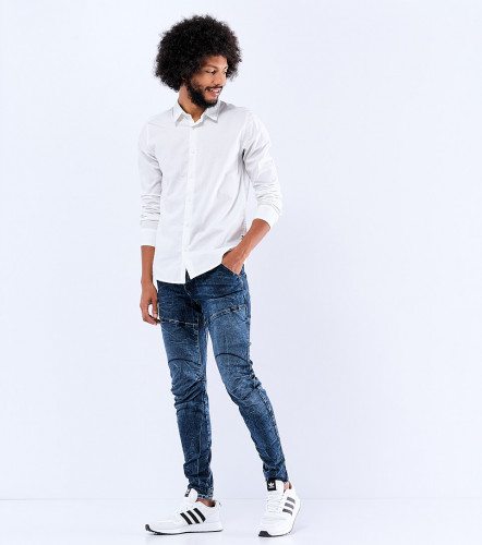 Camisa Billy Slim Popelina Strech Unicolor Sin Bolsillo UnserBL