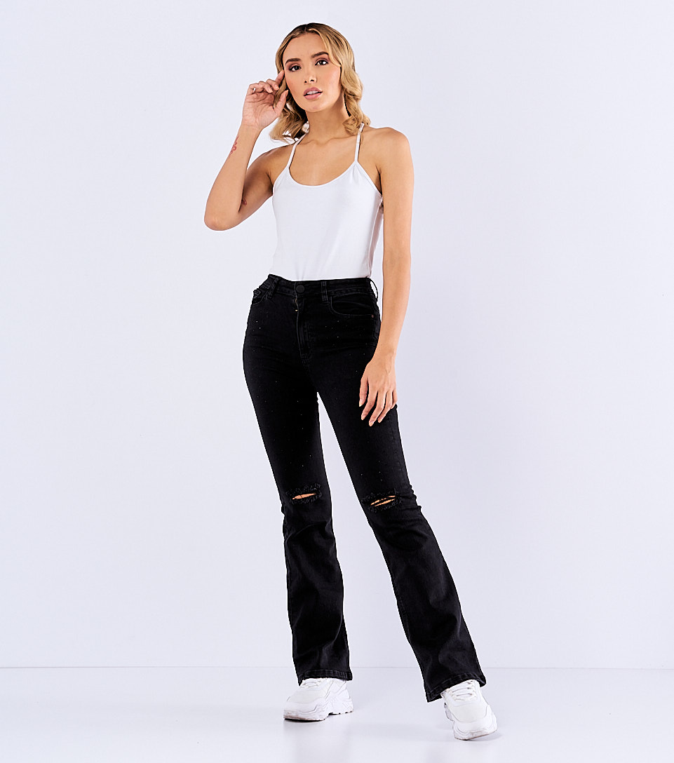 Jessica Jean Bota Flare Con Piedras Unser 826870 NG