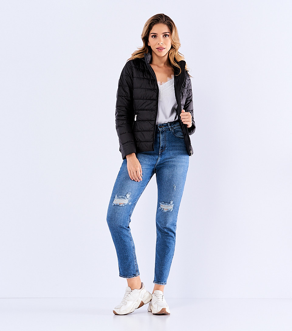 Chaqueta Para Mujer Abullonada Derek 818053 NG