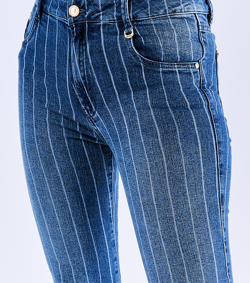 Jean Para Mujer Bota Flare A Rayas Praga Kiana Derek 827941 AZ