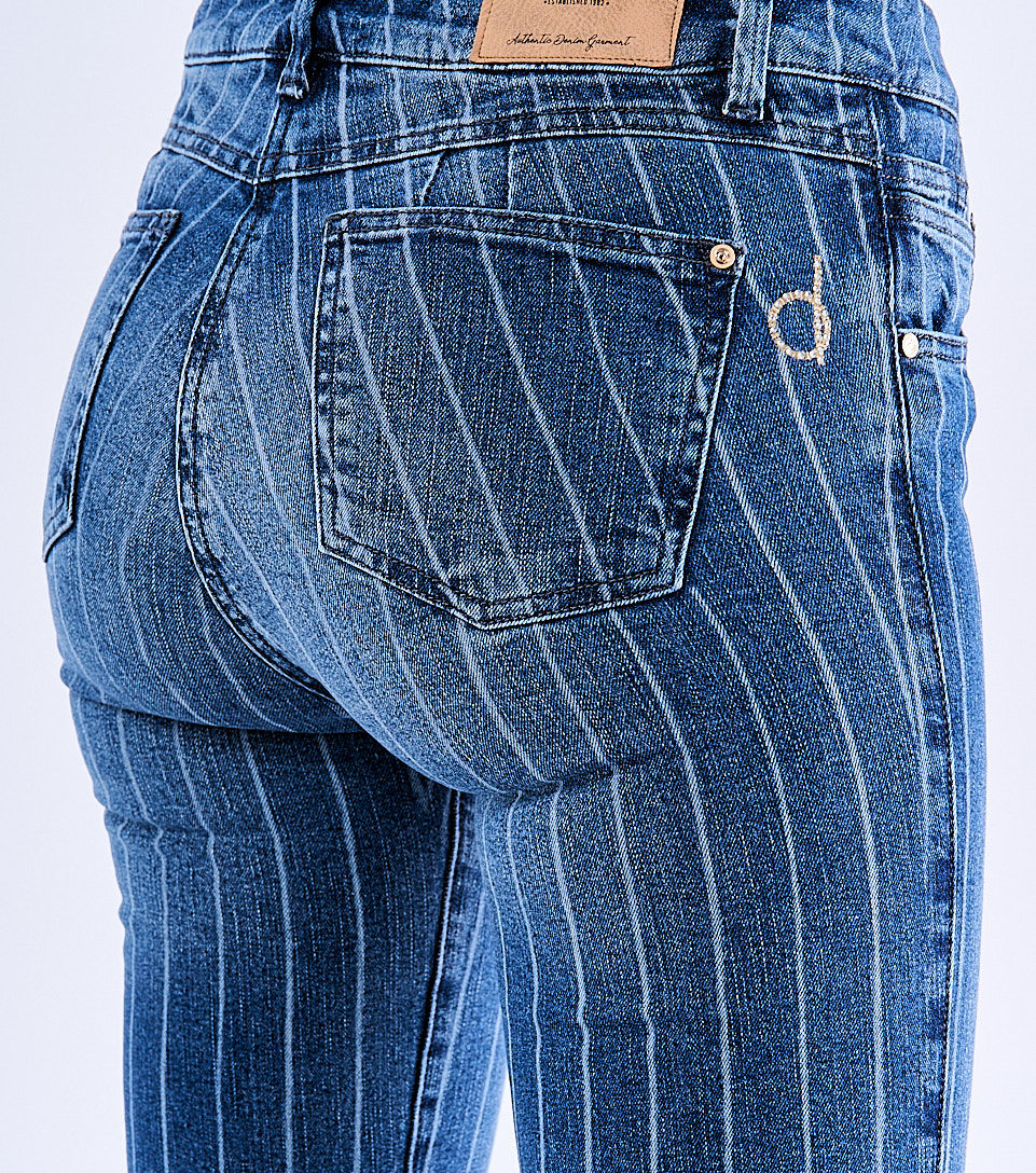 Jean Para Mujer Bota Flare A Rayas Praga Kiana Derek 827941 AZ