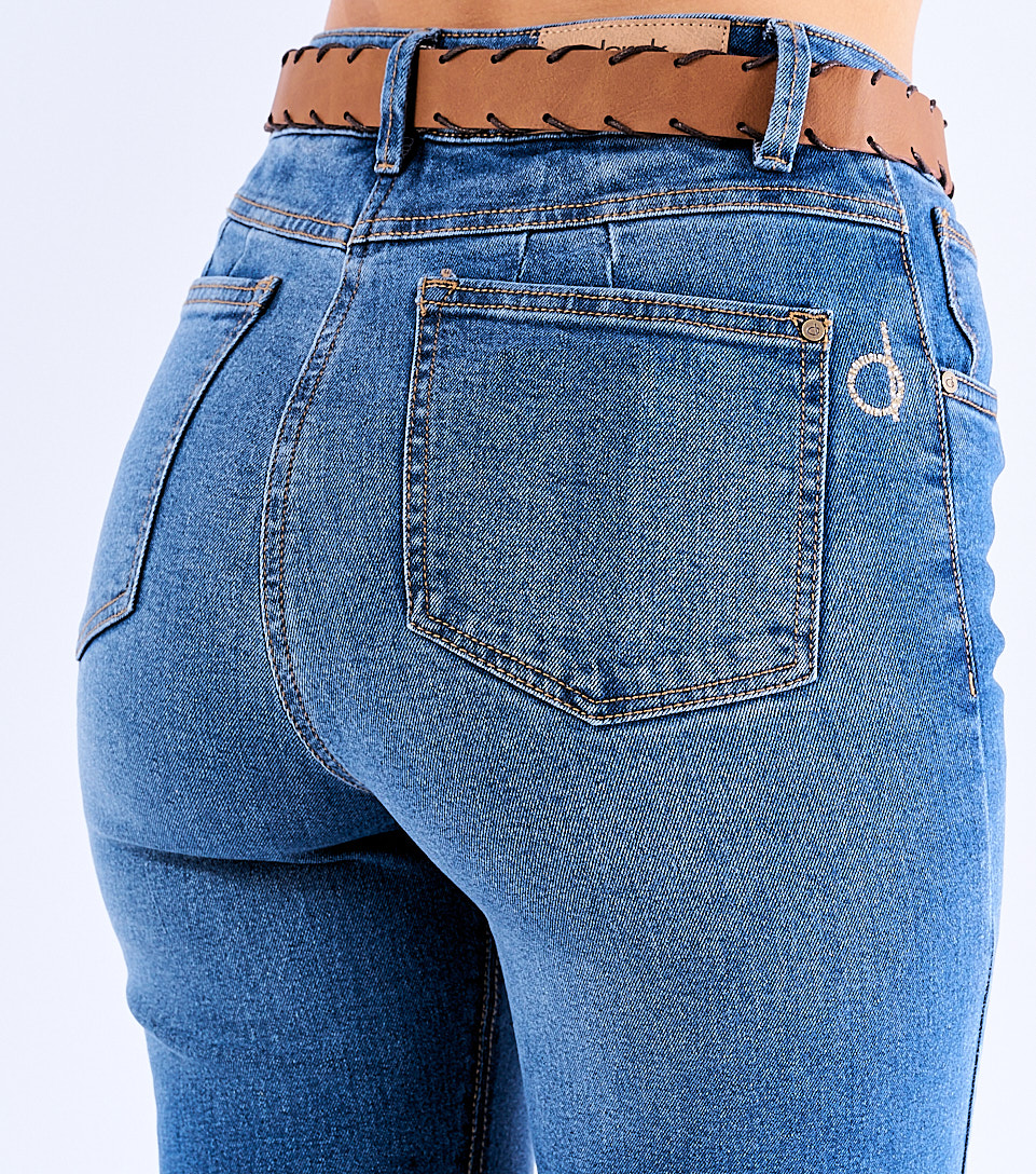 Jean Para Mujer Bota Straight Con Proceso Praga Artemisa Derek 827766 AZ