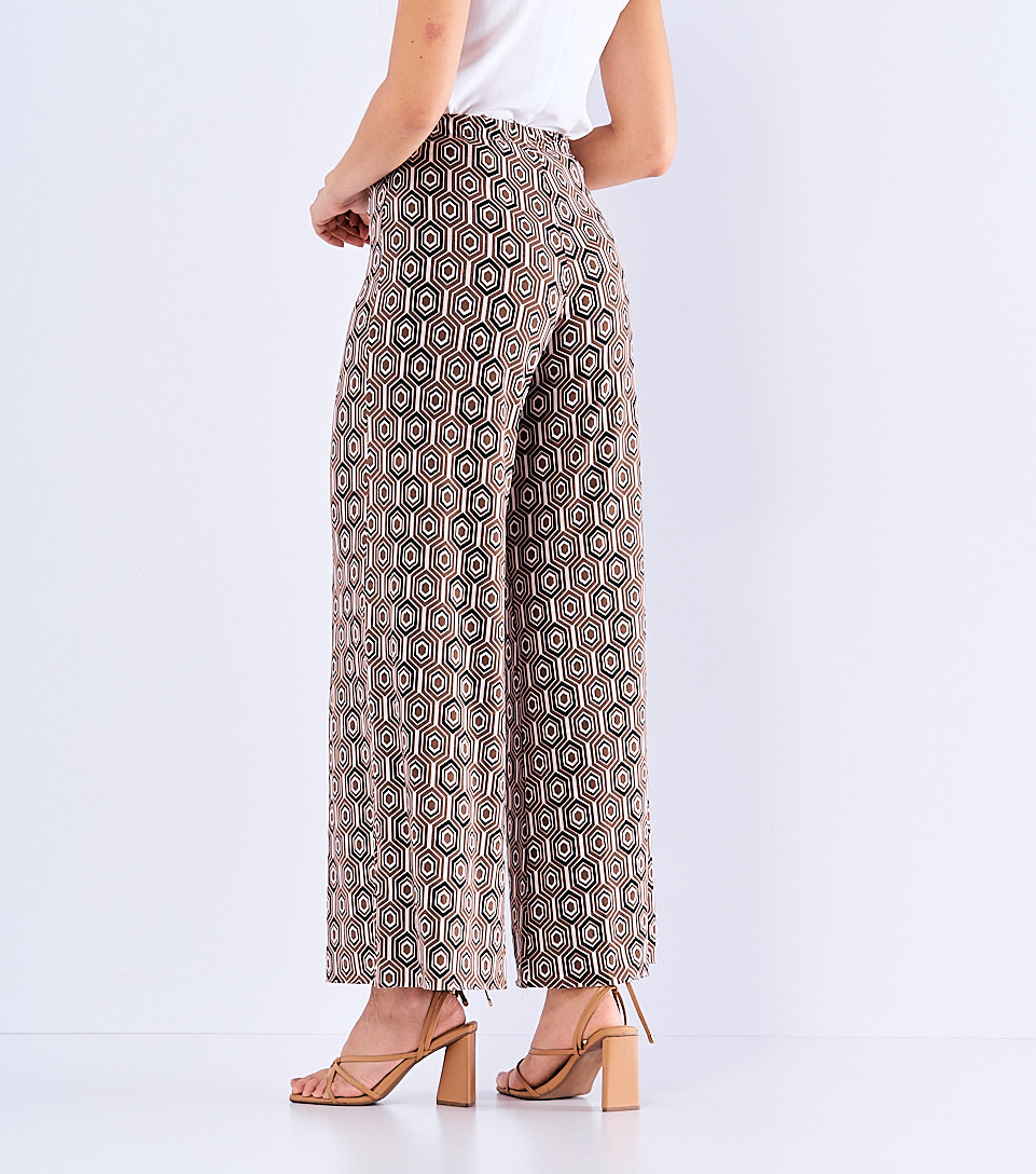 Pantalon Para Mujer Estampado Bota Ancha Derek 830049 CF