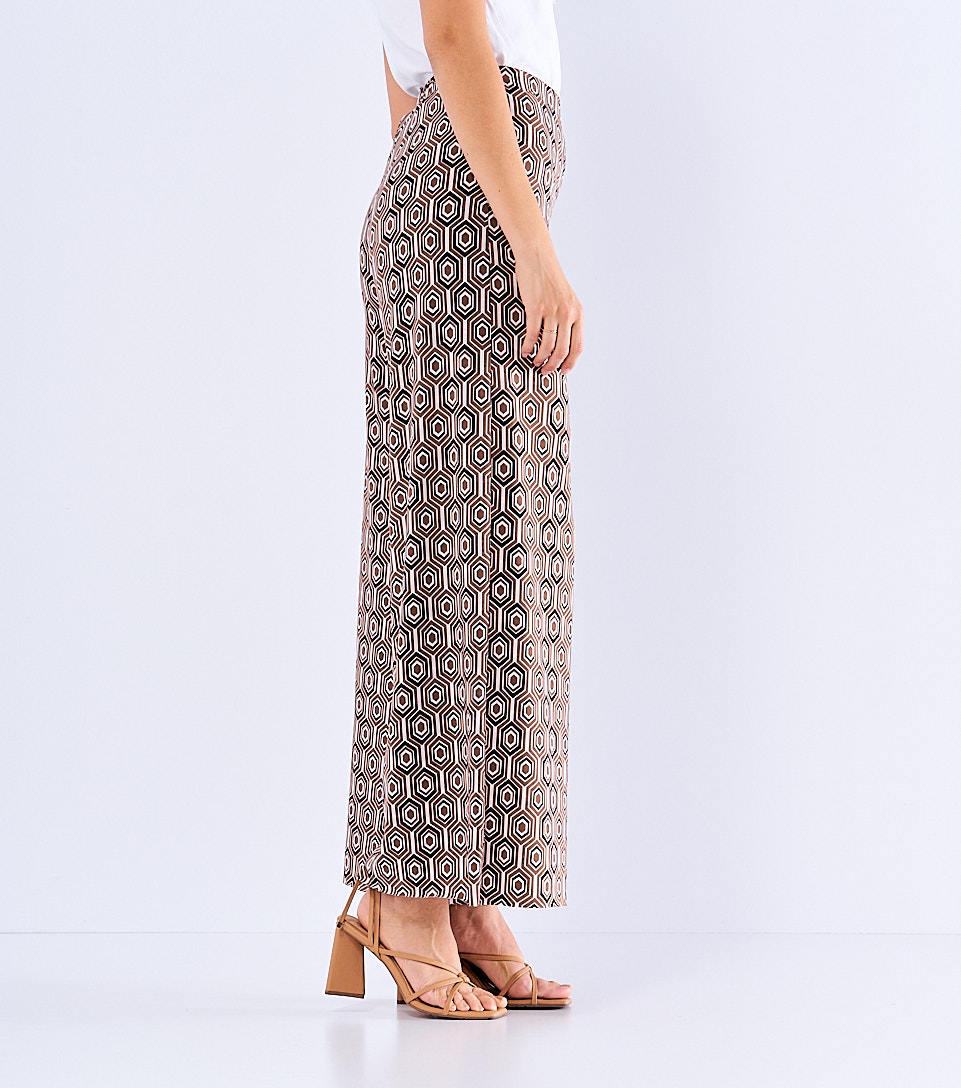 Pantalon Para Mujer Estampado Bota Ancha Derek 830049 CF