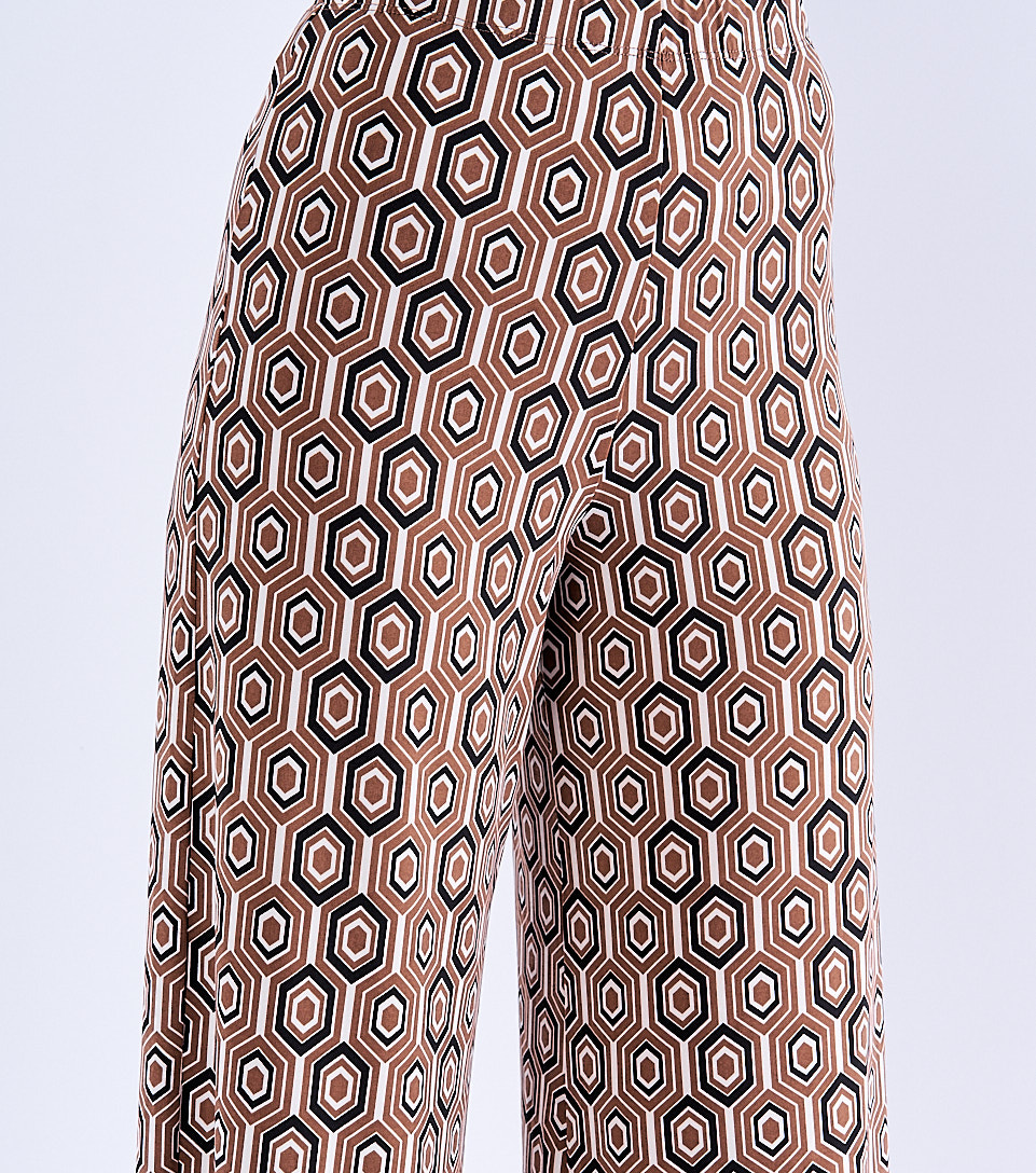 Pantalon Para Mujer Estampado Bota Ancha Derek 830049 CF