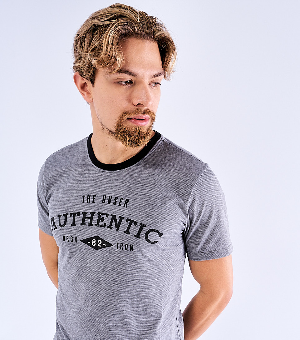 Agustin Camiseta Comfort De Rayas Unser 829545 GR