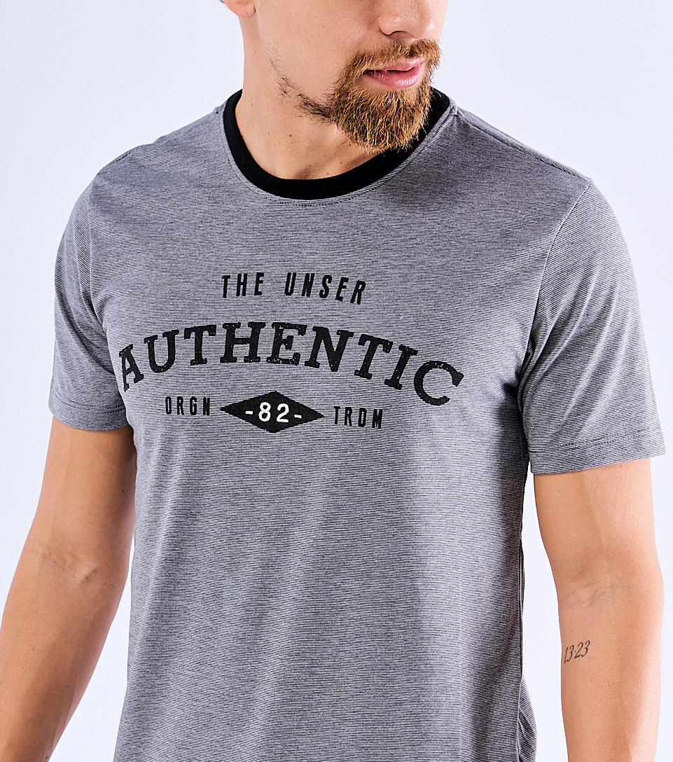 Agustin Camiseta Comfort De Rayas Unser 829545 GR