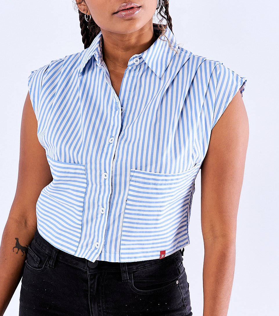 Manga Corta Blusas Manga Acero Blusa Mujer Manga Corta Camisa Mujer Manga  Corta Rayas Vero Moda, image size:961x1088