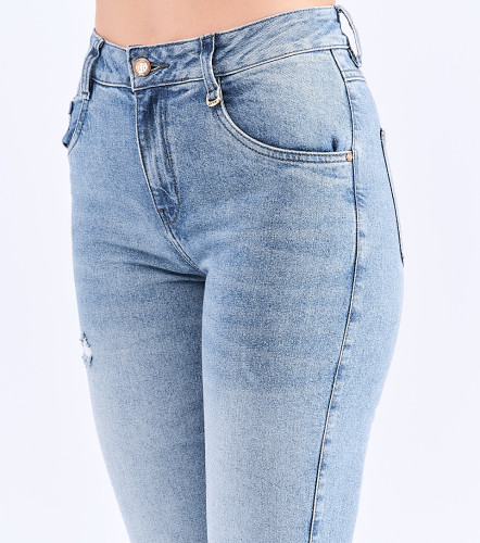 Jean Para Mujer Bota Flare Con Proceso Rotos Praga Amaia DerekAZ