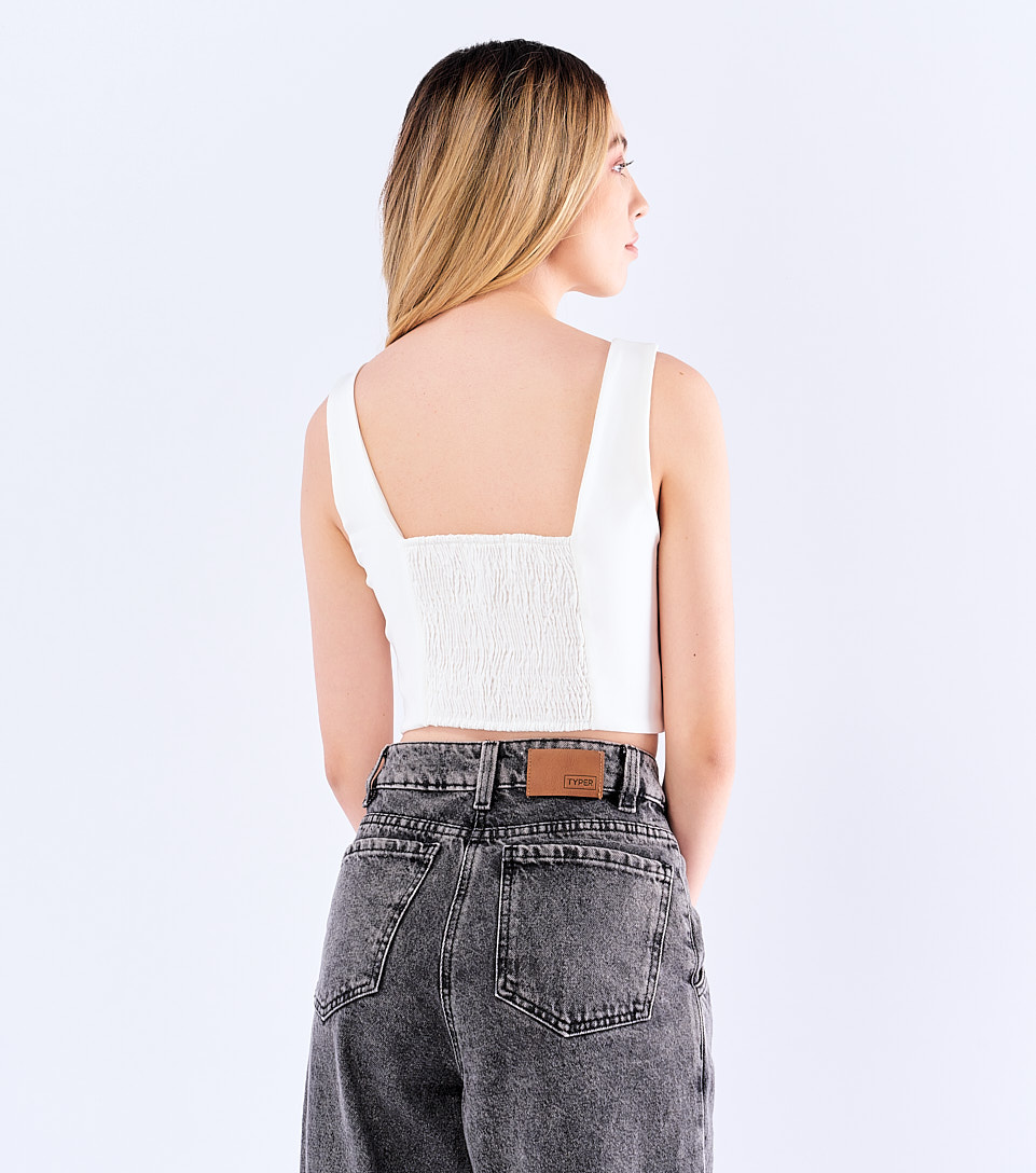 Silky Crop Top Silueta Corse Typer 828972 BL