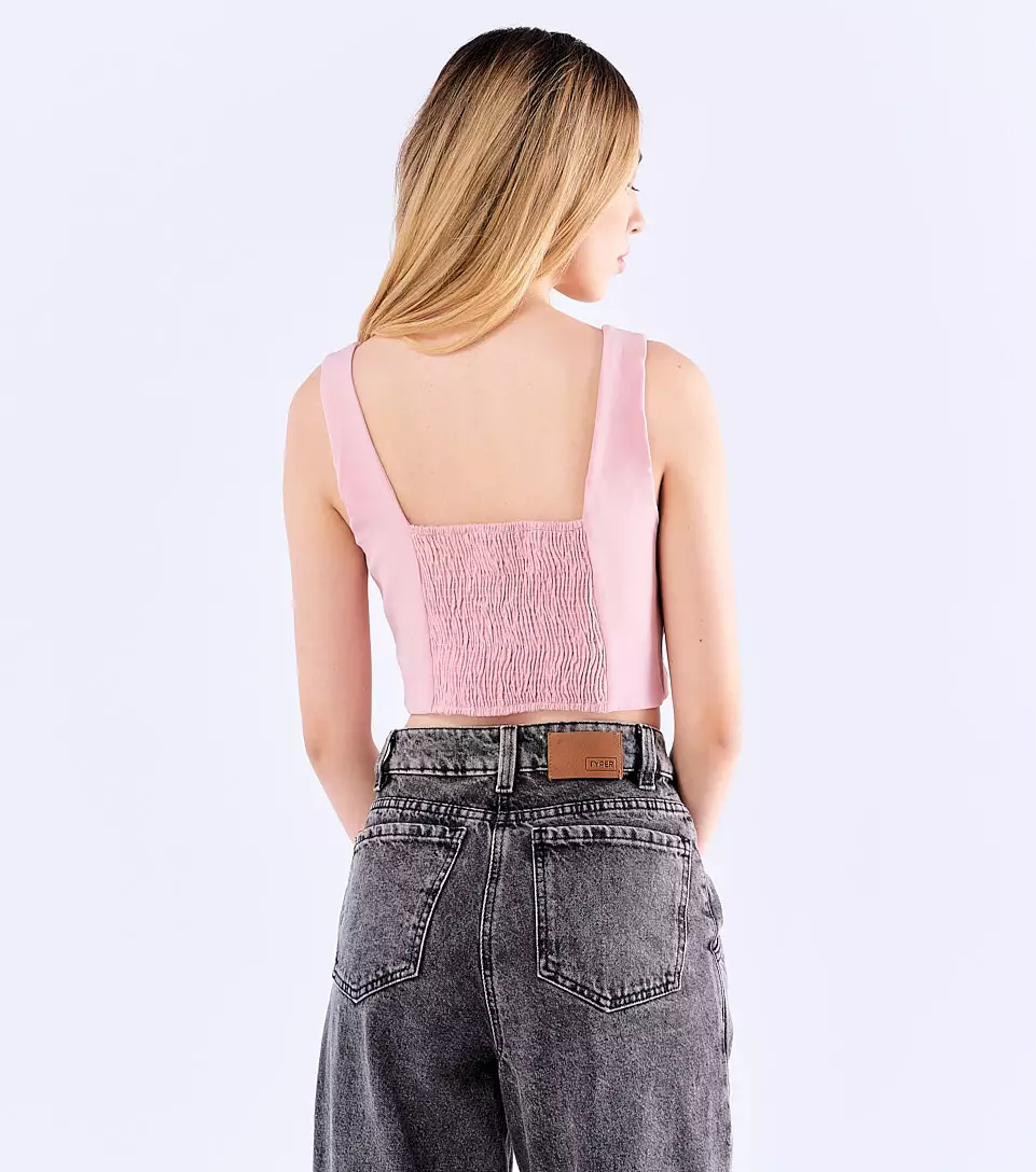 Silky Crop Top Silueta Corse TyperRS