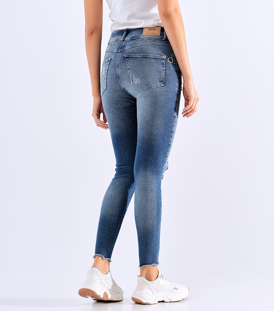 Jean Para Mujer Bota Skinny Conp Proceso Rotos Barcelona Gwen Derek 829027 AZ