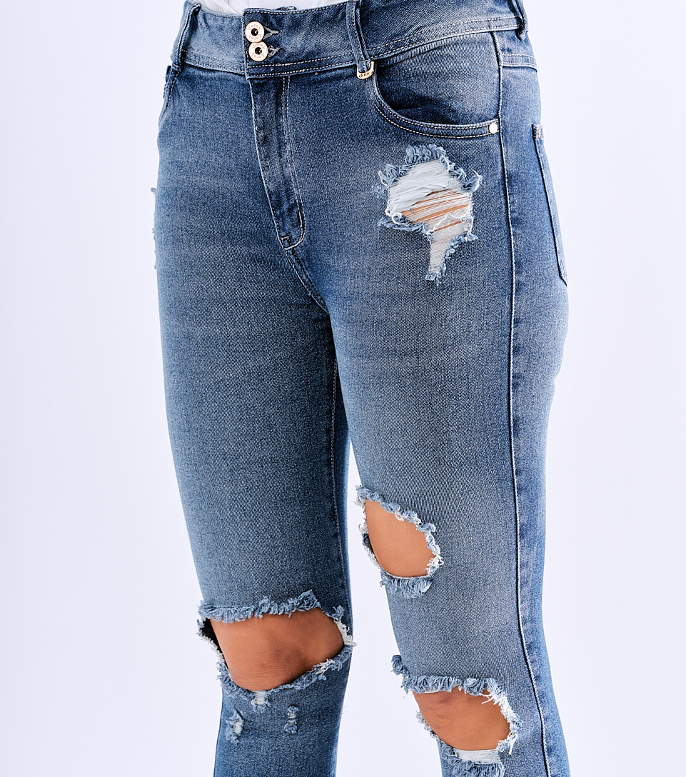 Jean Para Mujer Bota Skinny Conp Proceso Rotos Barcelona Gwen Derek 829027 AZ