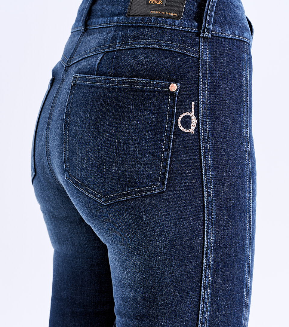 Jean Para Mujer Pull Up Bota Recta Con Cortes Praga Marian Derek 827959 AZ