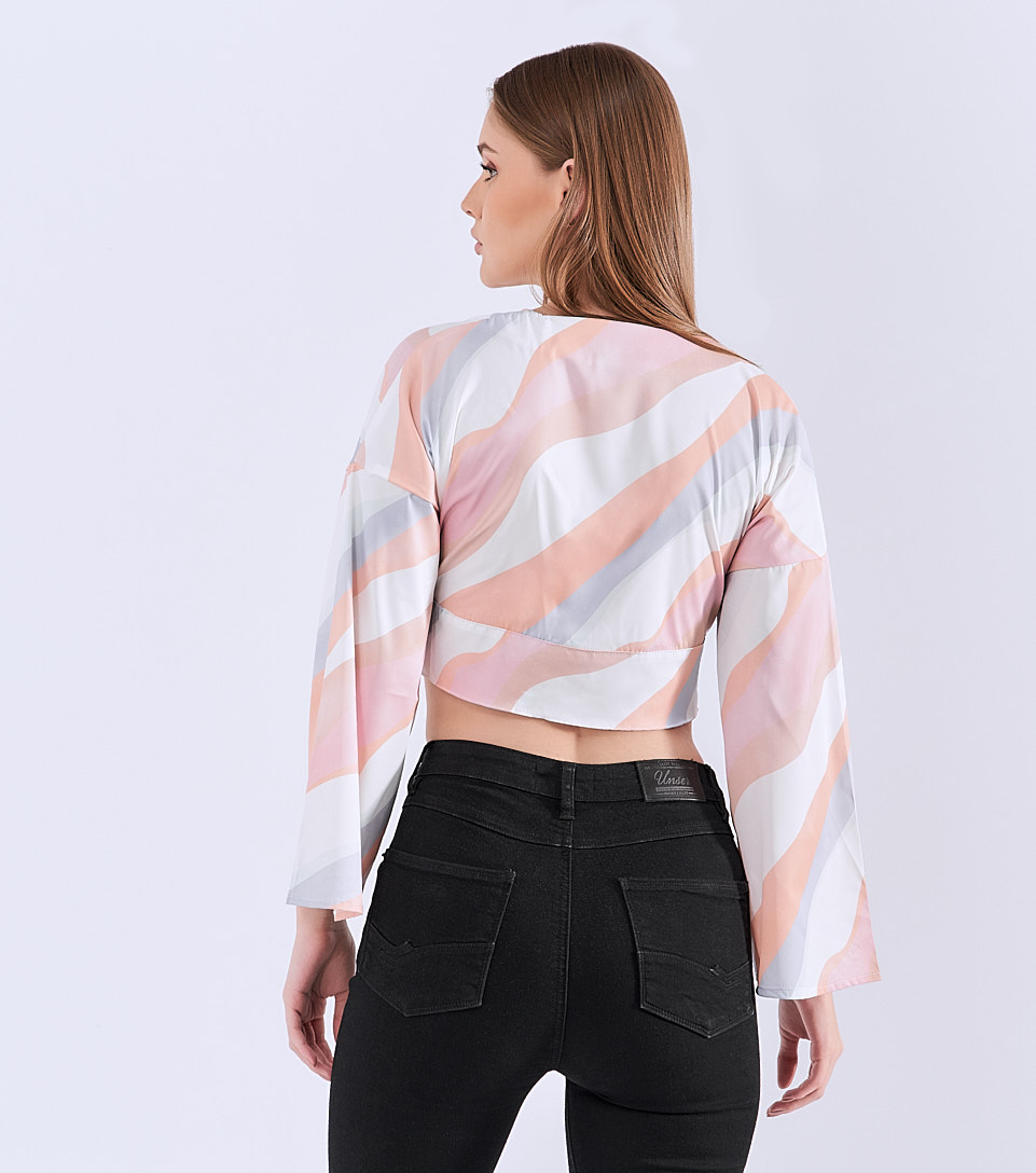 Blusa Para Mujer Corta Manga Con Volumen Unser 826776 RS