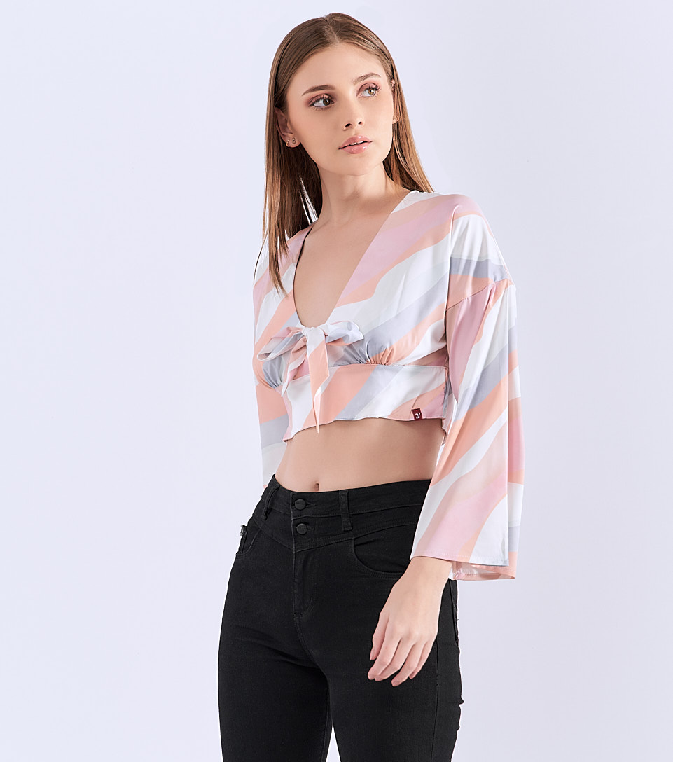 Blusa Para Mujer Corta Manga Con Volumen Unser 826776 RS