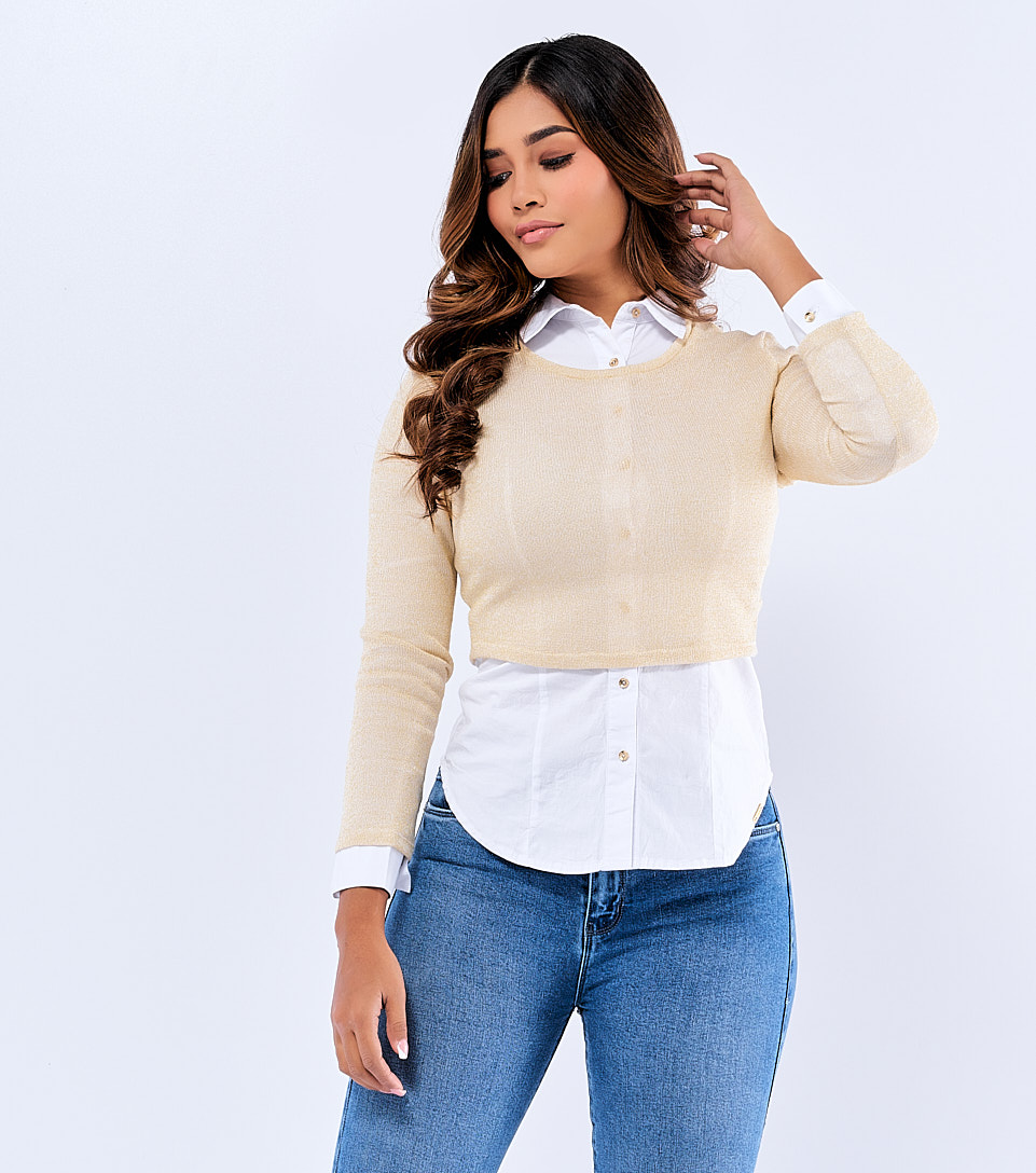 Blusa Camisera Con Buso Set 2 Piezas Derek 823644 AR