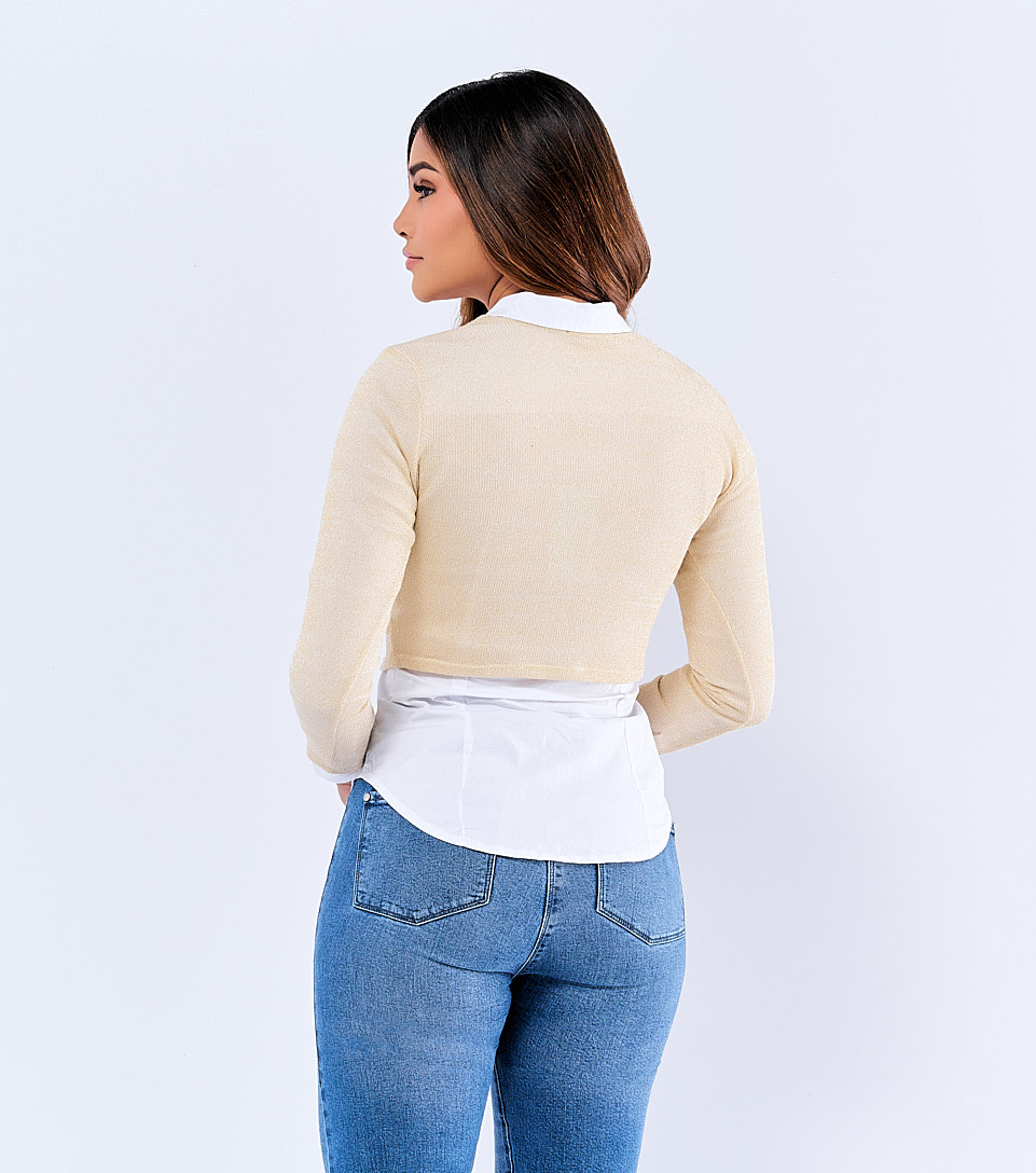 Blusa Camisera Con Buso Set 2 Piezas Derek 823644 AR