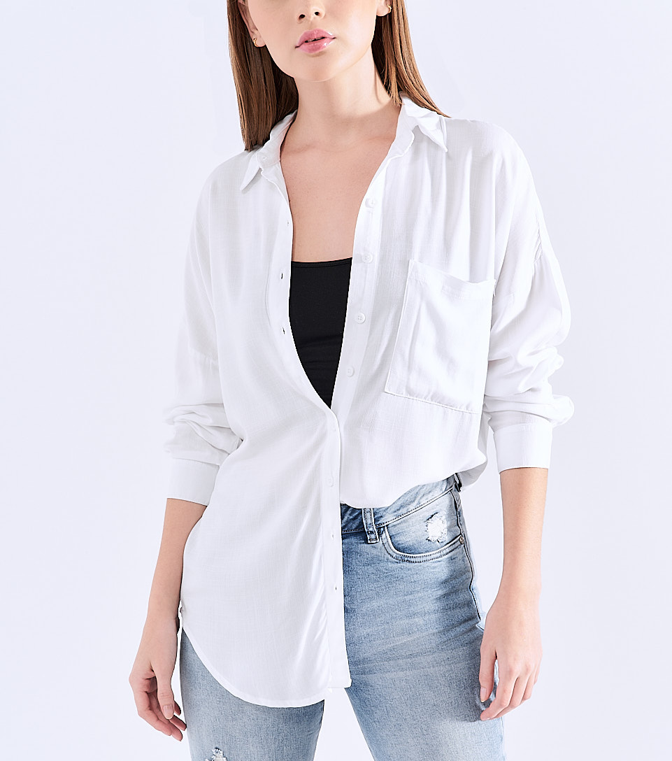 Blusa Para Mujer Oversize Camisera Manga Larga Unser 829475 BL