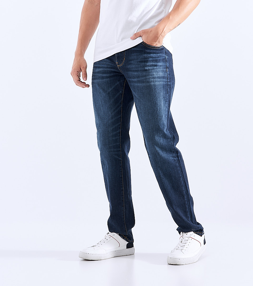 Jean Para Hombre Molderia Iron Con Proceso Medio Cinco Bolsillos UnserAZ