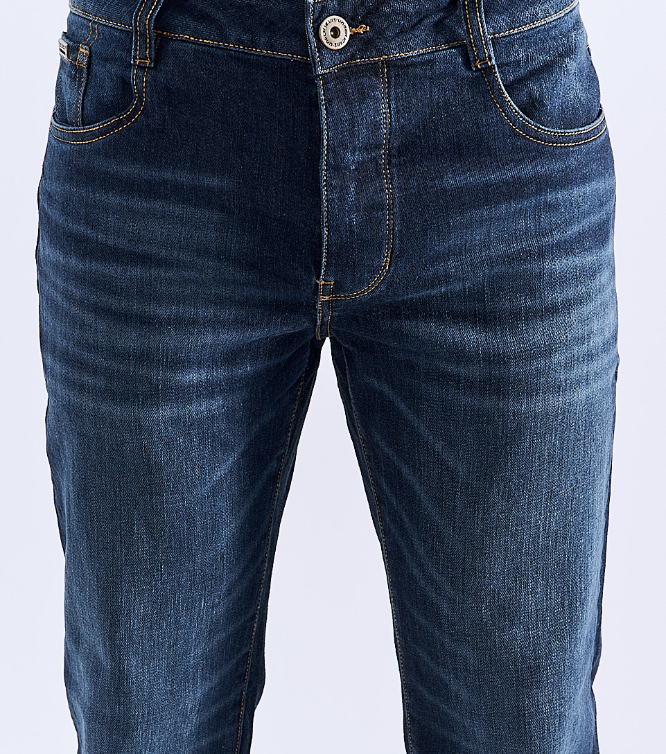 Jean Para Hombre Molderia Iron Con Proceso Medio Cinco Bolsillos Unser 829551 AZ
