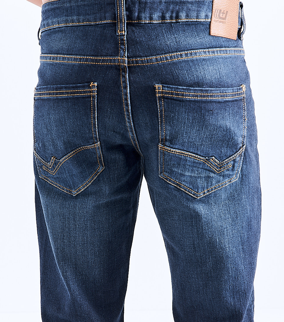 Jean Para Hombre Molderia Iron Con Proceso Medio Cinco Bolsillos Unser 829551 AZ
