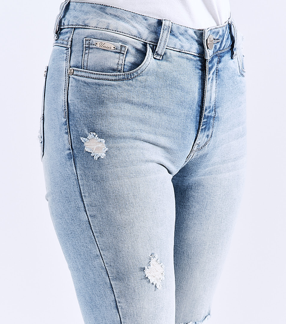 Jean Para Mujer Con Proceso Claro Con Rotos Unser 828325 AZ