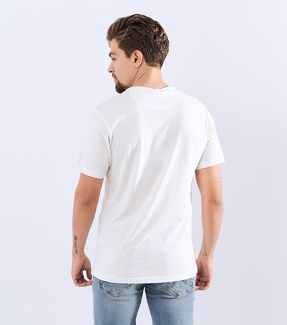 T Shirt Para Hombre Unicolor Con Estampado En Delantero Unser 829543 AR