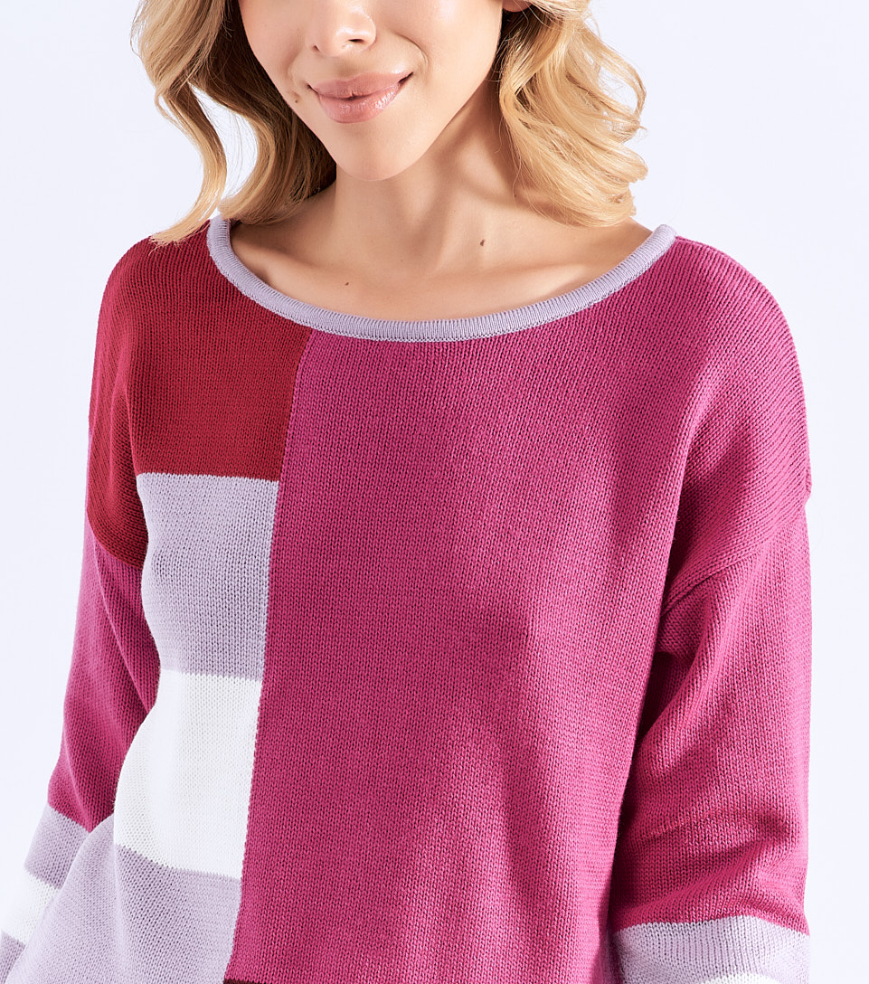 Zendaya Buso Tejido Combinado En Bloques De Colores Derek 824486 FS