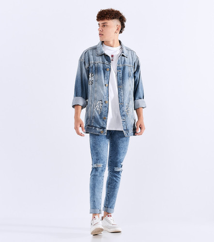 Juan Pablo Chaqueta En Denim Estampada TyperAZ