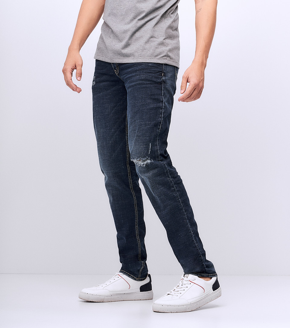 Jean Para Hombre Molderia Stell Con Proceso Oscuro Y Cinco Bolsillos Unser 827011 AZ