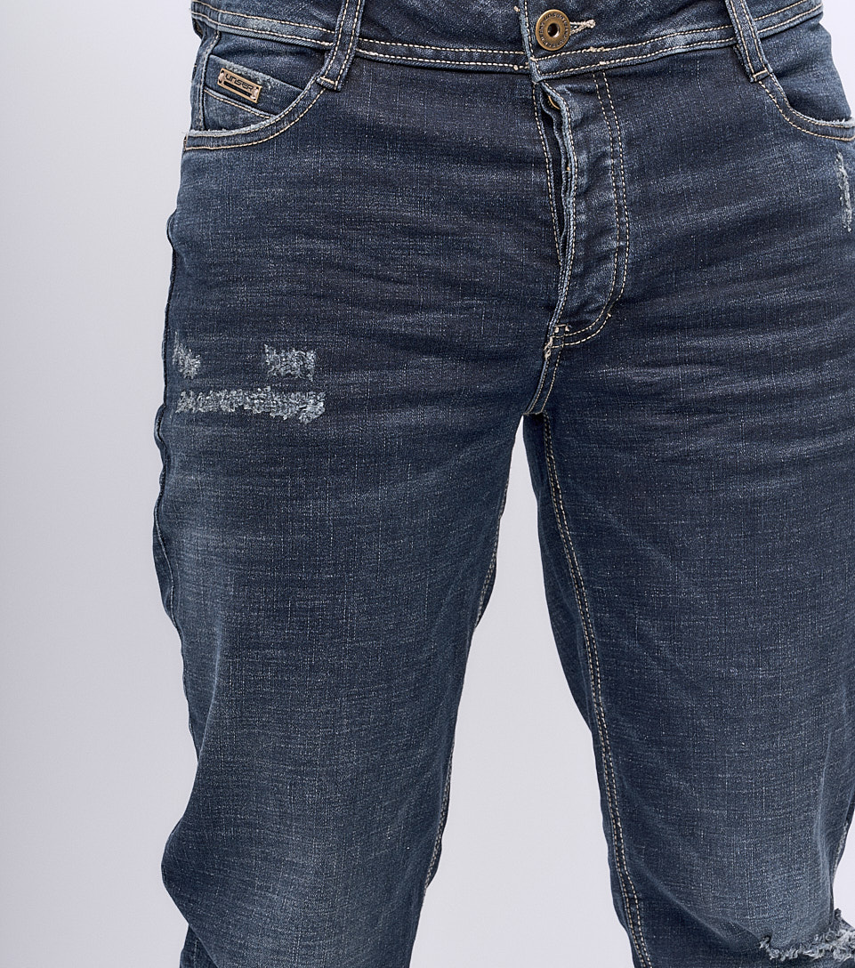 Jean Para Hombre Molderia Stell Con Proceso Oscuro Y Cinco Bolsillos Unser 827011 AZ