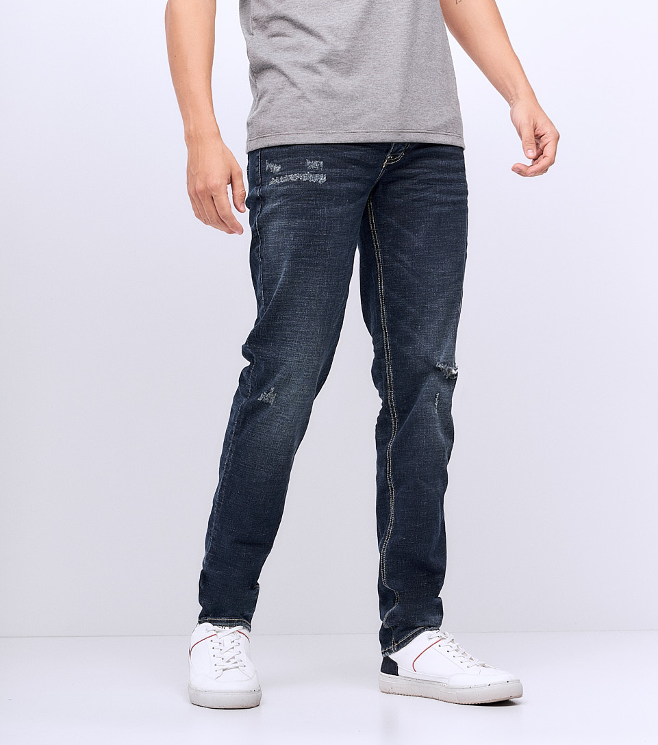 Jean Para Hombre Molderia Stell Con Proceso Oscuro Y Cinco Bolsillos Unser 827011 AZ