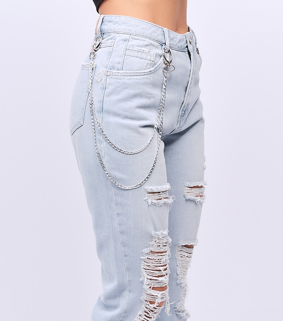 Jean Para Mujer Momfit Y Proceso Con Rotos Praga Afra Derek 827960 AZ