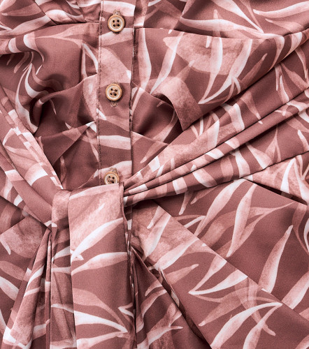 Vestido De Mujer Camisero Unicolor Manga Corta DerekCF