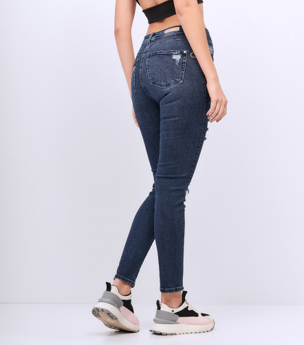 Jean Para Mujer Skinny Con Proceso Rotos Barcelona Trinity DerekAZ