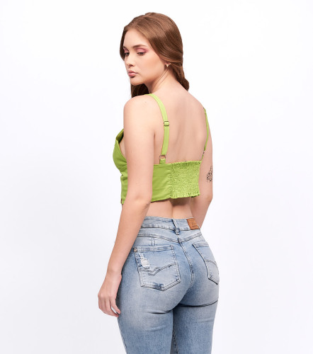 Blusa Para Mujer Corta De Tiras UnserVM