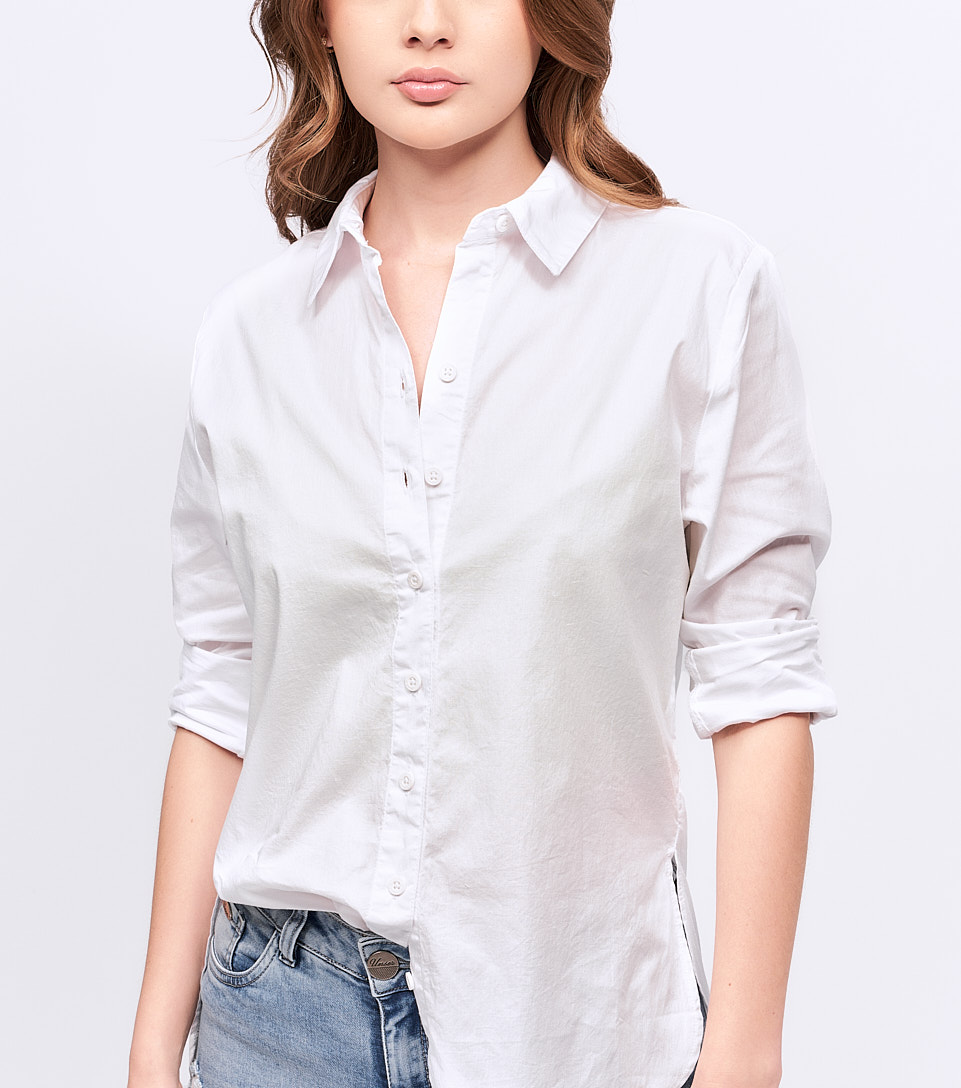 Blusa Para Mujer Camisera Oversize Manga Larga Unser 829491 BL