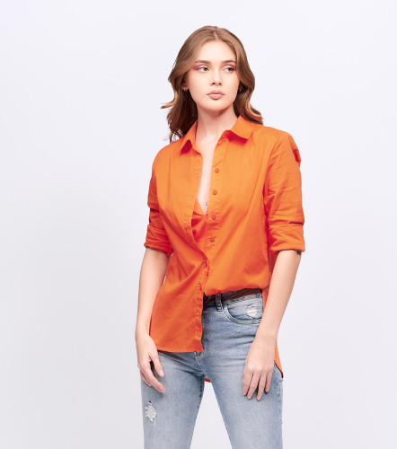 Blusa Para Mujer Camisera Oversize Manga Larga UnserNJ