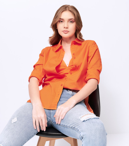 Blusa Para Mujer Camisera Oversize Manga Larga UnserNJ