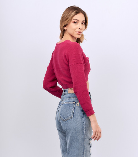 Buzo Para Mujer Tejido Entrelazado Unicolor Selena DerekFS