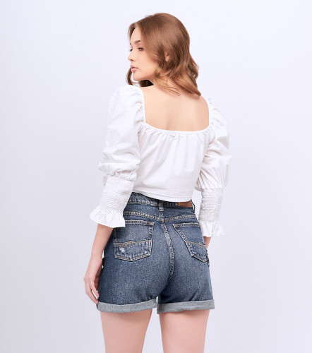 Blusa Para Mujer Corta Para Anudar UnserBL