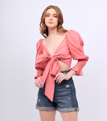 Blusa Para Mujer Corta Para Anudar UnserCO