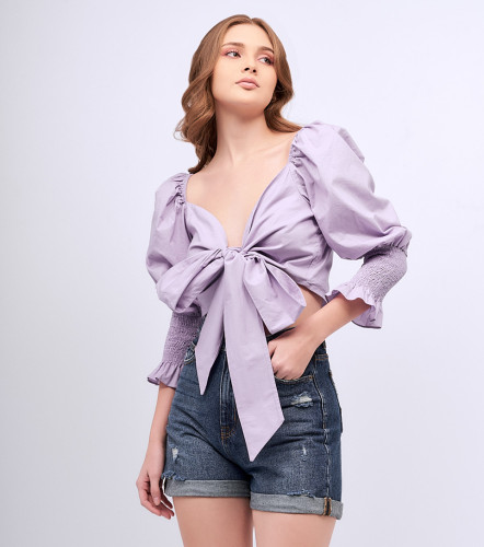 Blusa Para Mujer Corta Para Anudar UnserLI