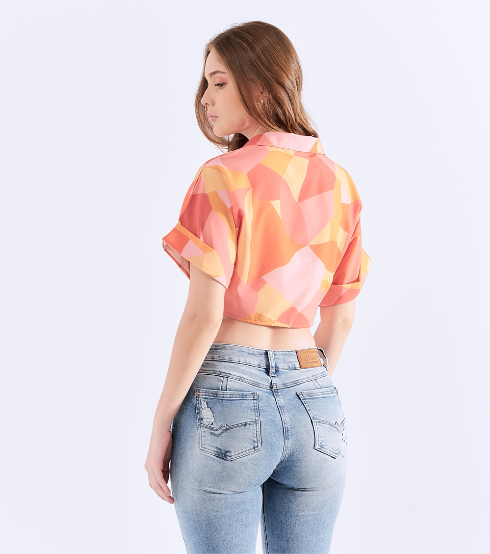 Blusa Para Mujer Cruzada Con Tiras Para Anudar Unser 829510 RS