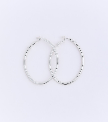 Candongas Ovaladas Unicolor Aro Liso DerekPT