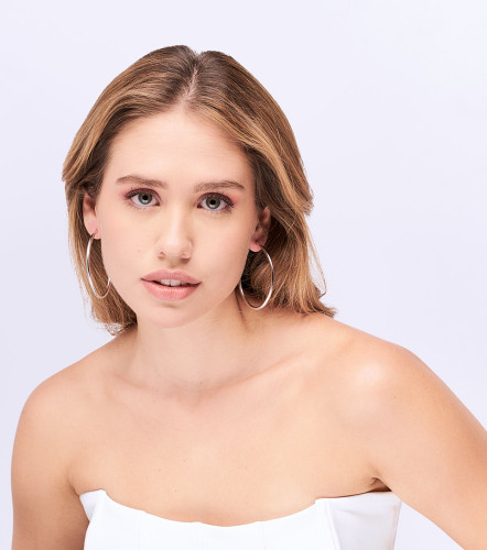 Candongas Ovaladas Unicolor Aro Liso DerekPT