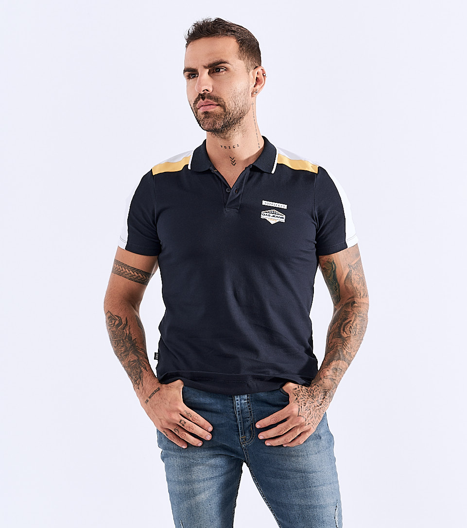 Ezio Polo Slim Fit Masculina Gas 827871 AO
