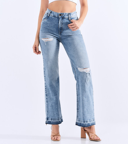 Jean Para Mujer Bota Recta Con Proceso Praga Atenea DerekAZ