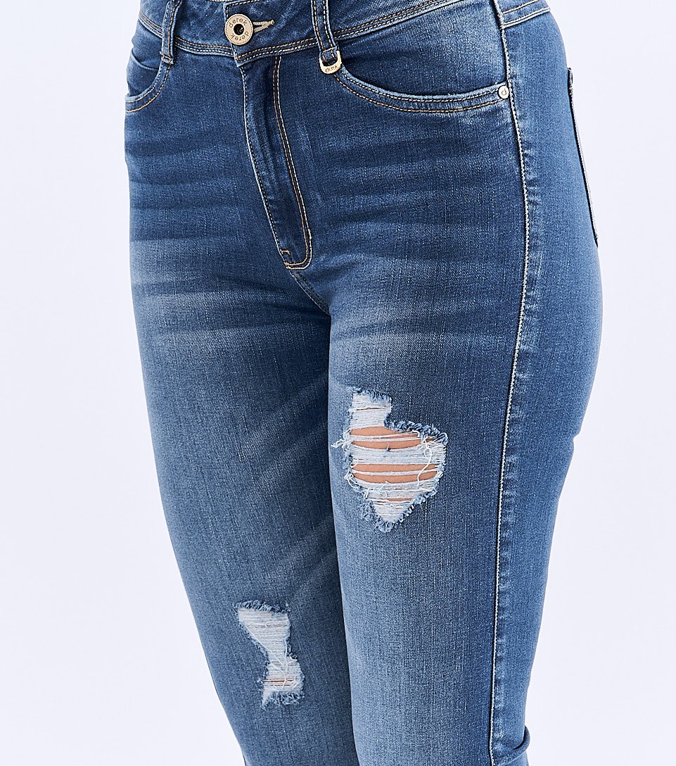 Jean Para Mujer Cinco Bolsillos Bota Recta Praga Daniela Derek 827865 AZ